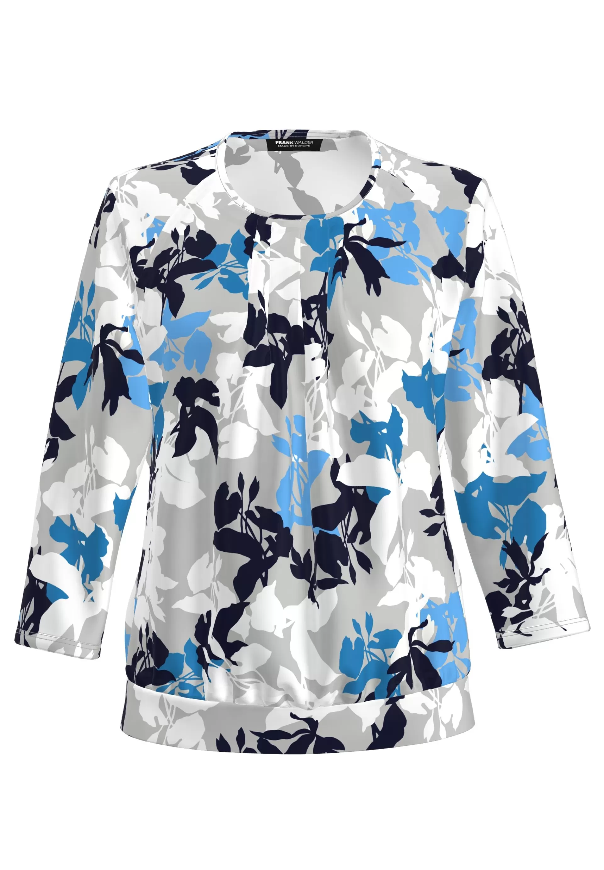 FRANK WALDER Blusenshirt in trendigem Blütendesign arcticblue Cheap