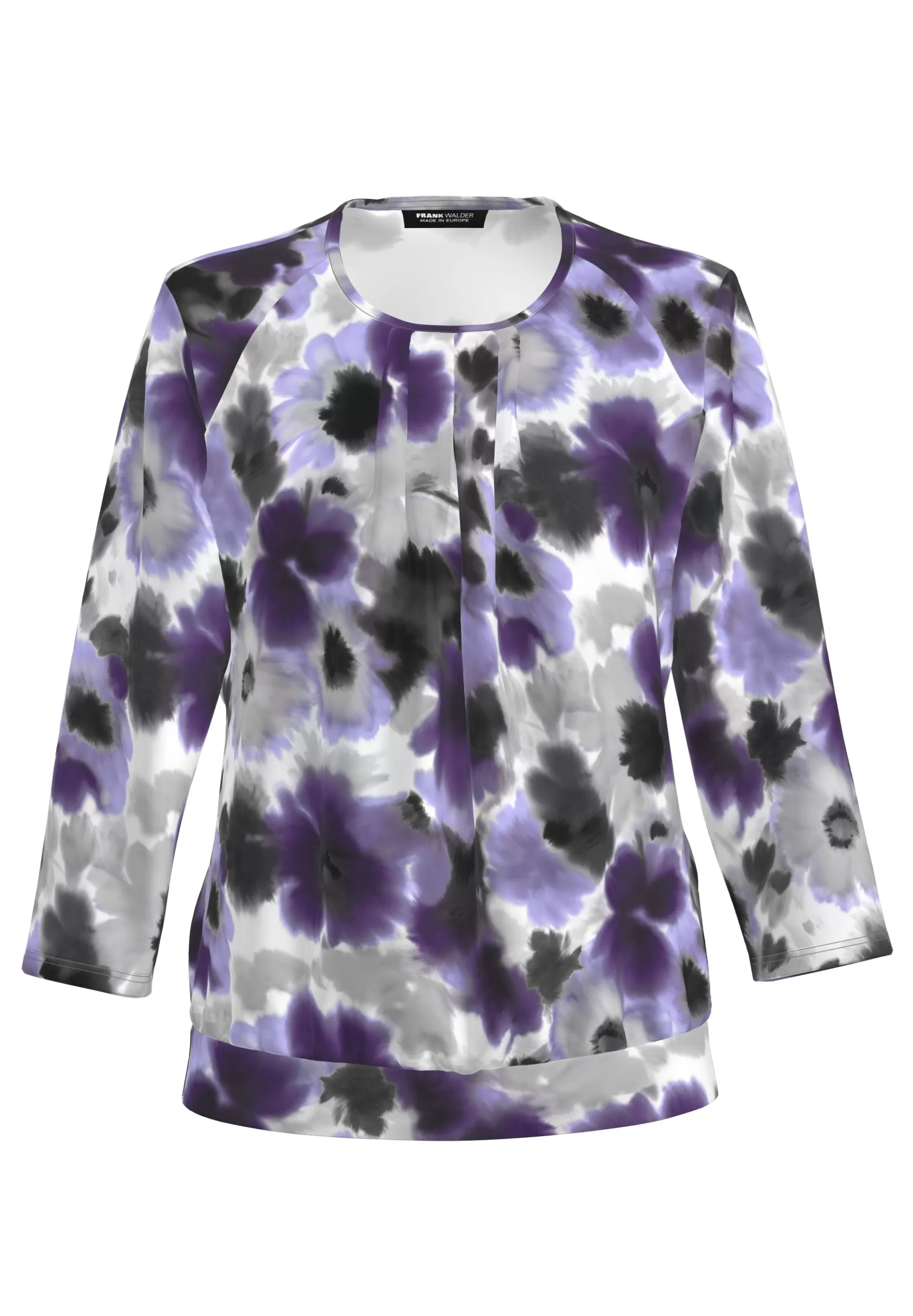 FRANK WALDER Blusenshirt mit Blütendessin deepviolet Online