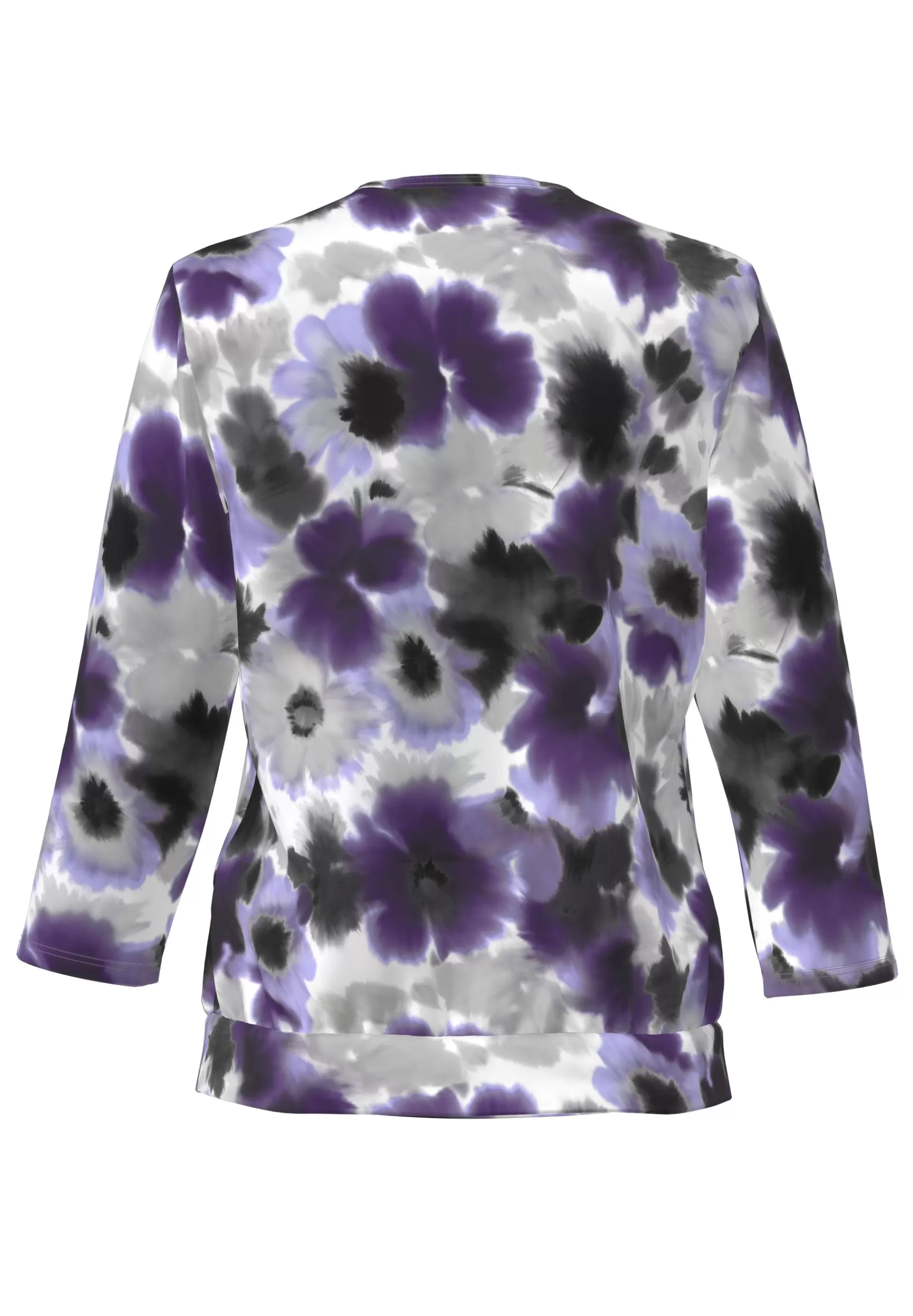 FRANK WALDER Blusenshirt mit Blütendessin deepviolet Online