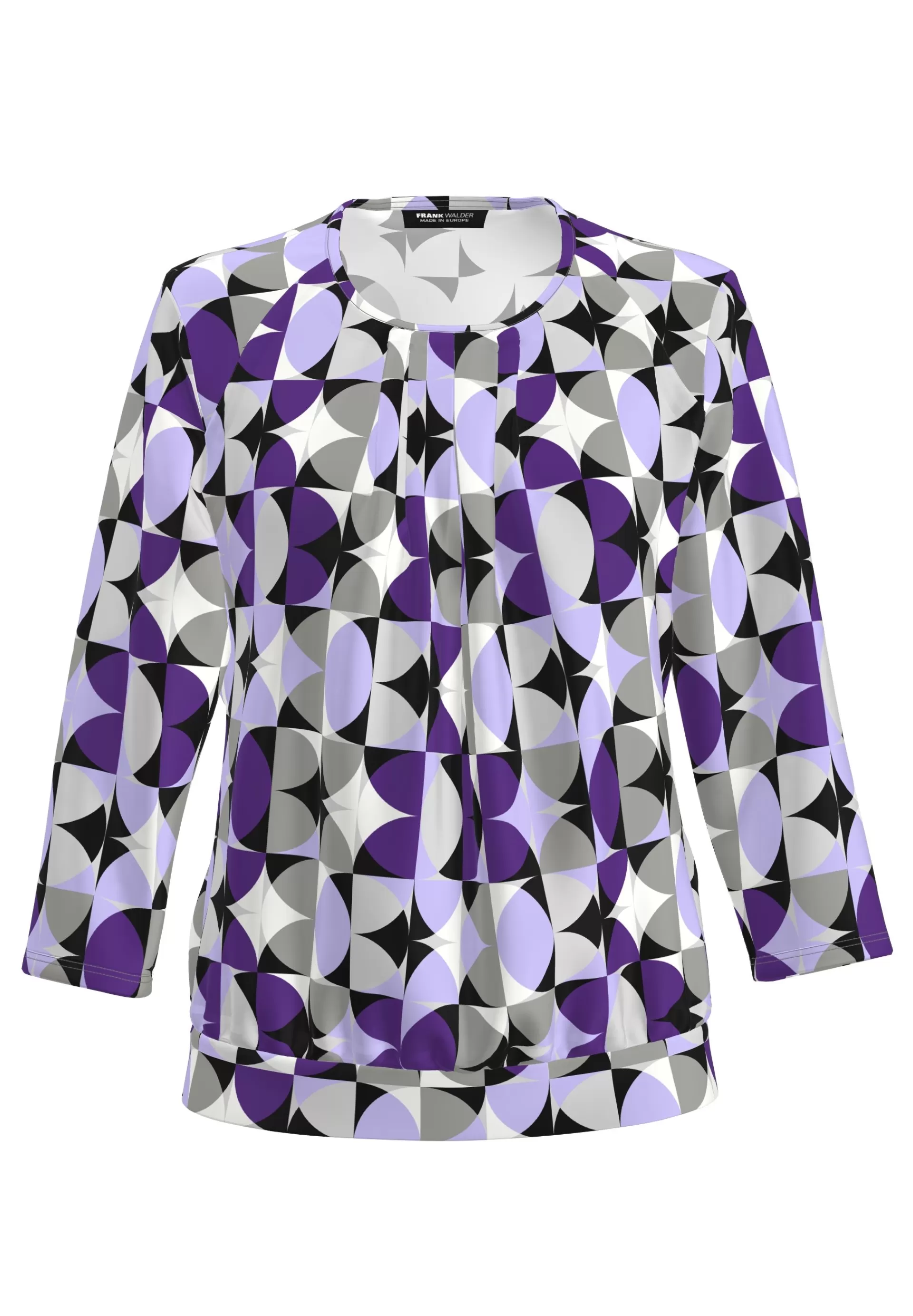 FRANK WALDER Blusenshirt mit detailreichen Gestaltungselementen deepviolet New