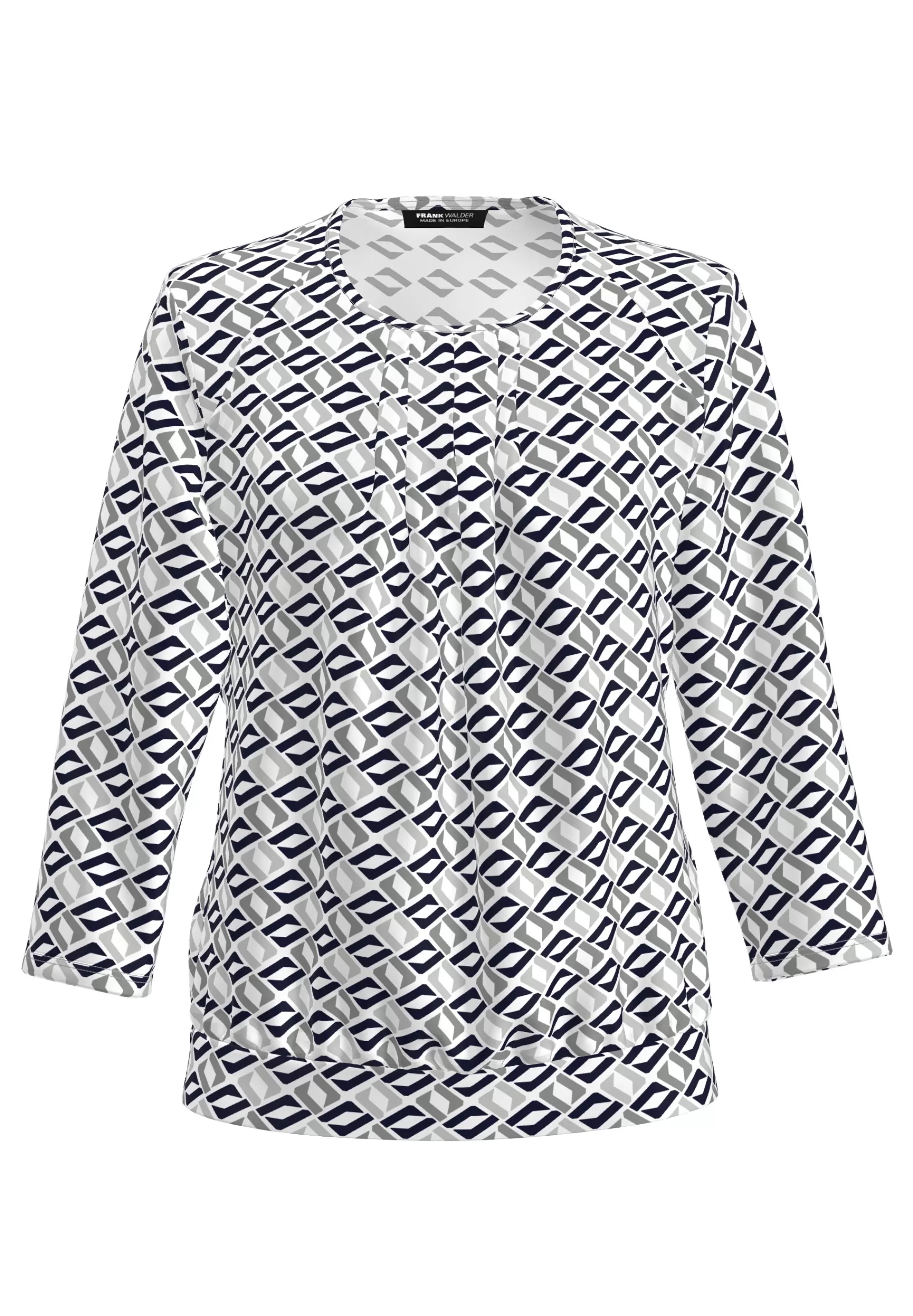 FRANK WALDER Blusenshirt mit feminin fallenden Falten arcticblue Best Sale