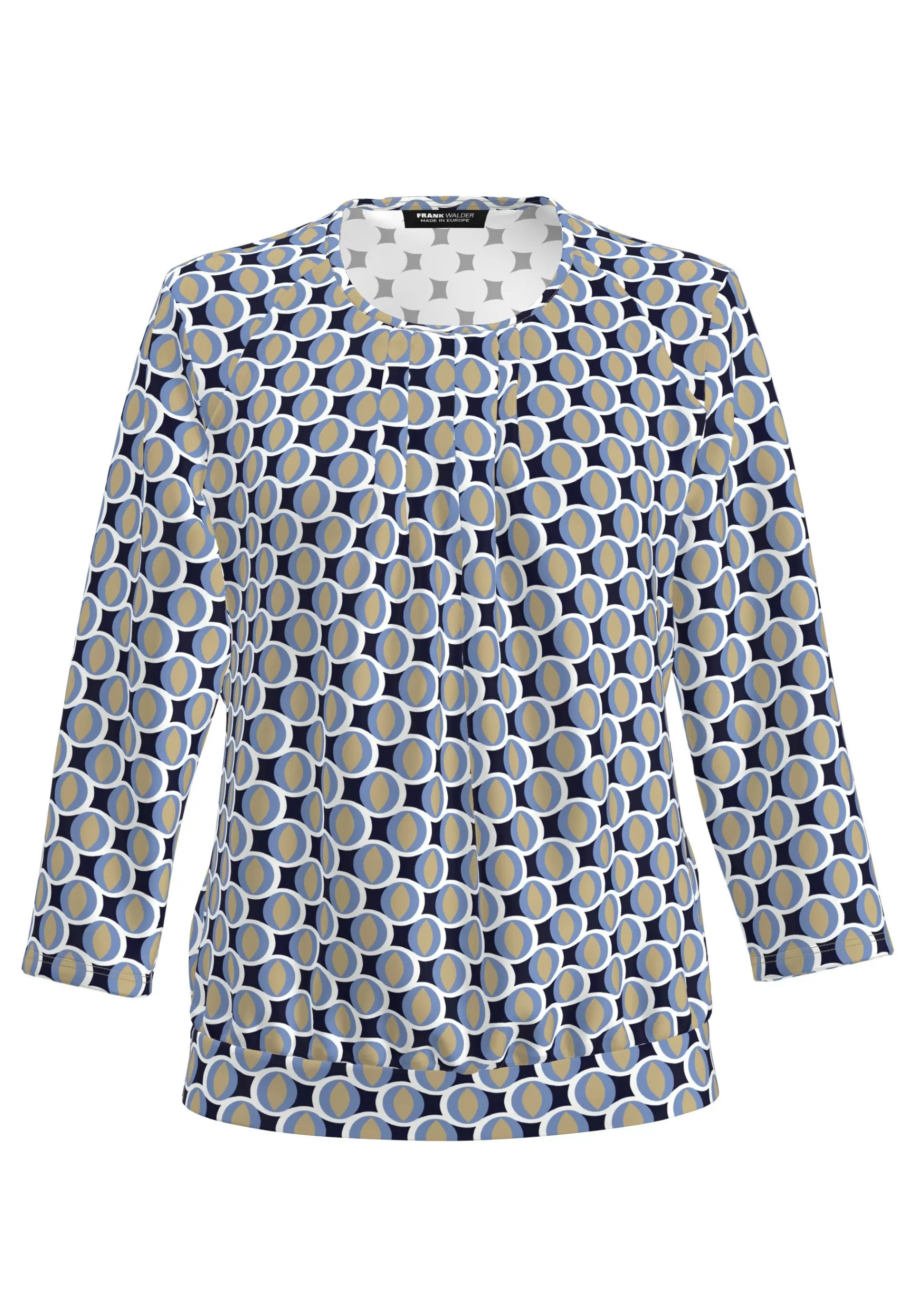 FRANK WALDER Blusenshirt mit modischem Print smokeyblue Sale