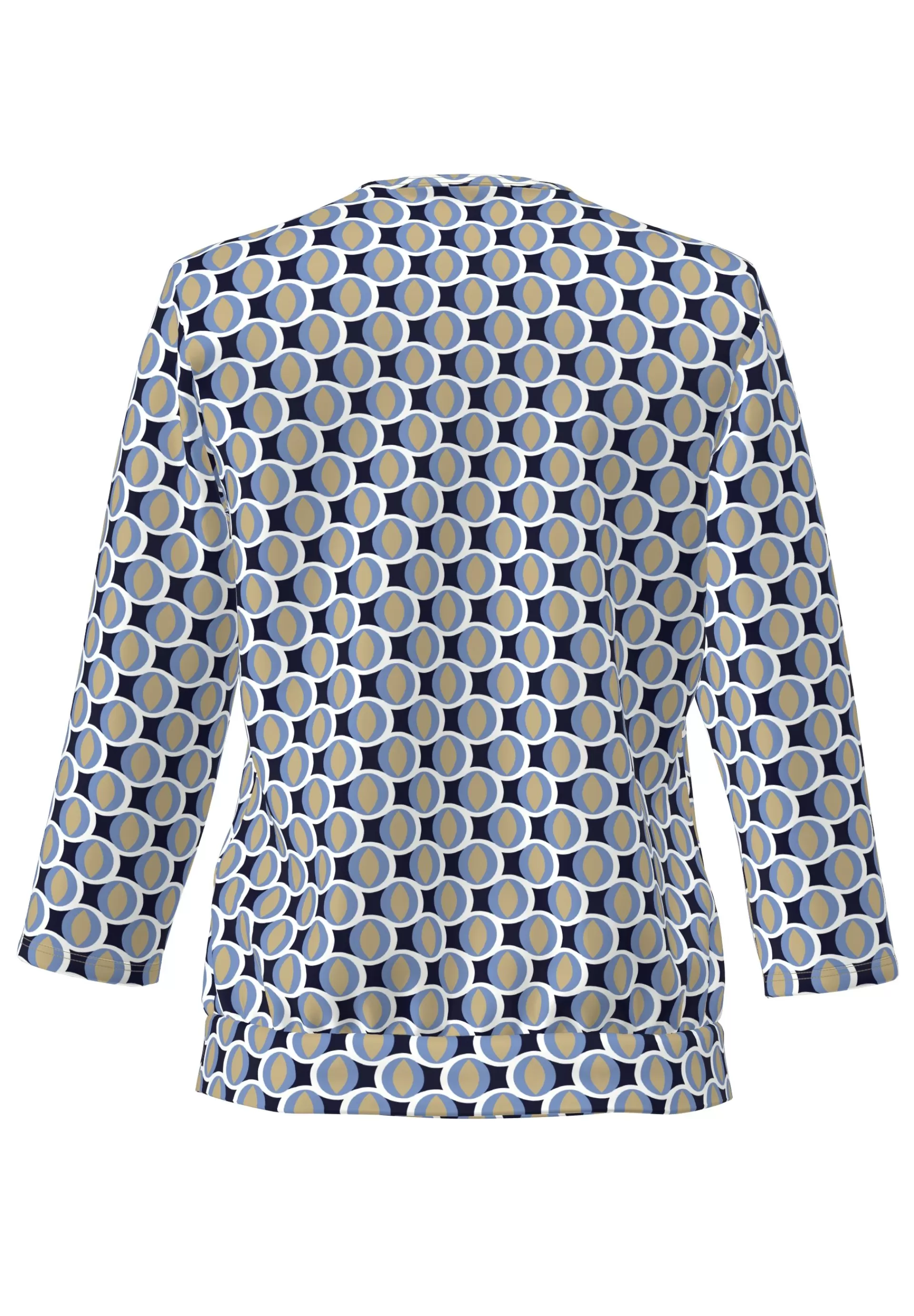 FRANK WALDER Blusenshirt mit modischem Print smokeyblue Sale