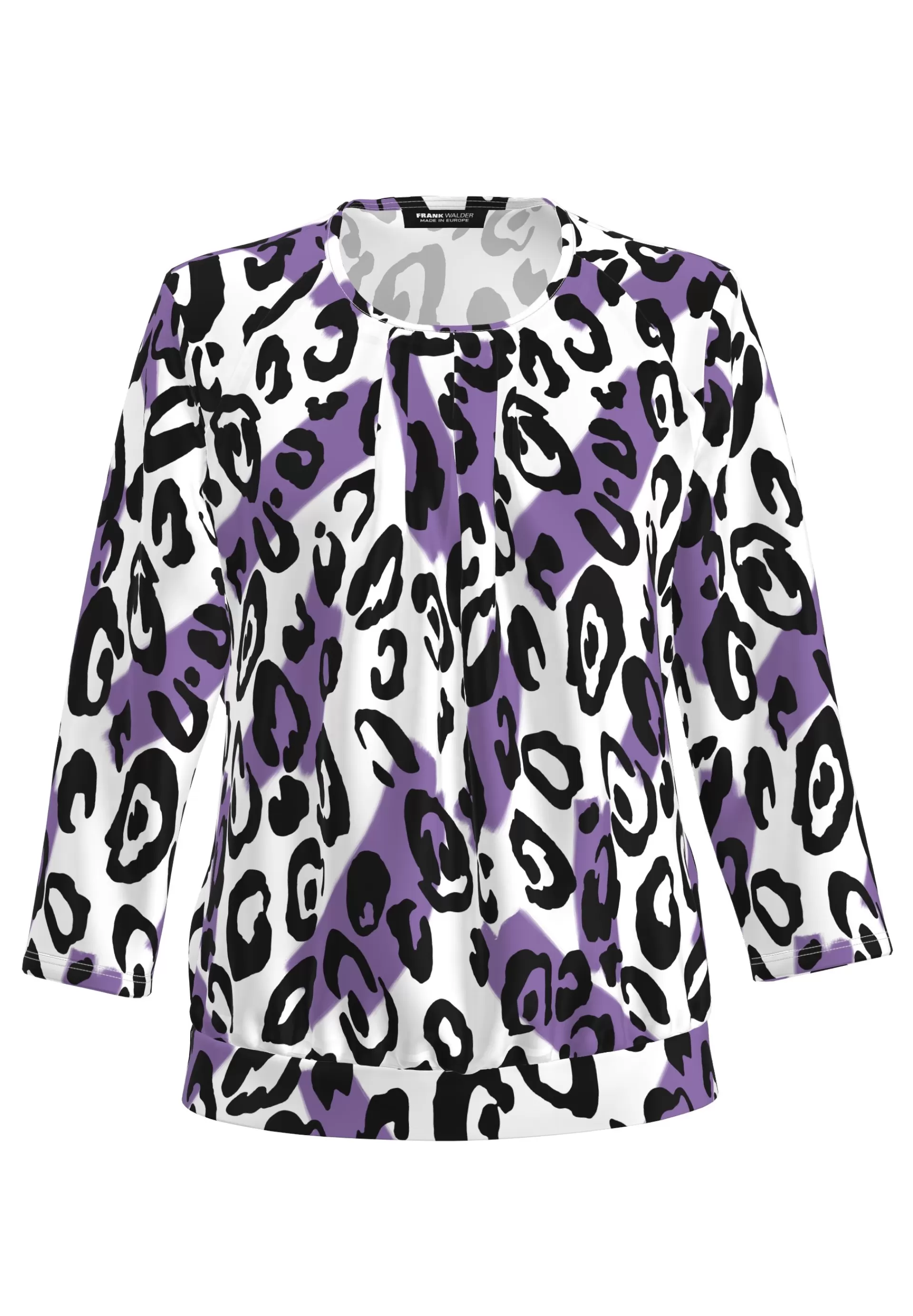 FRANK WALDER Blusenshirt mit zartem Animalprint deepviolet Online