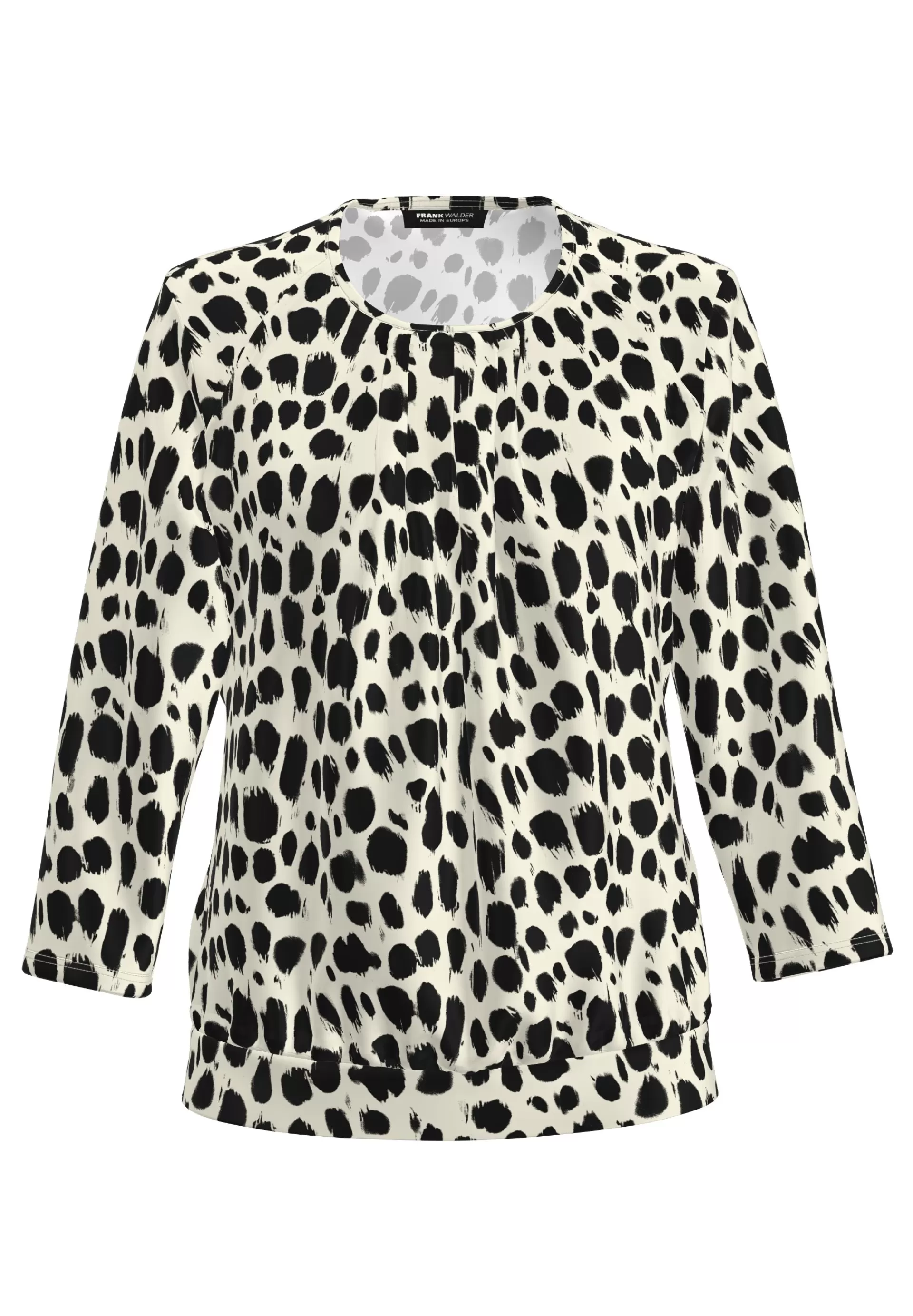 FRANK WALDER Blusenshirt mit zweifarbigem Animalprint sandstone Store