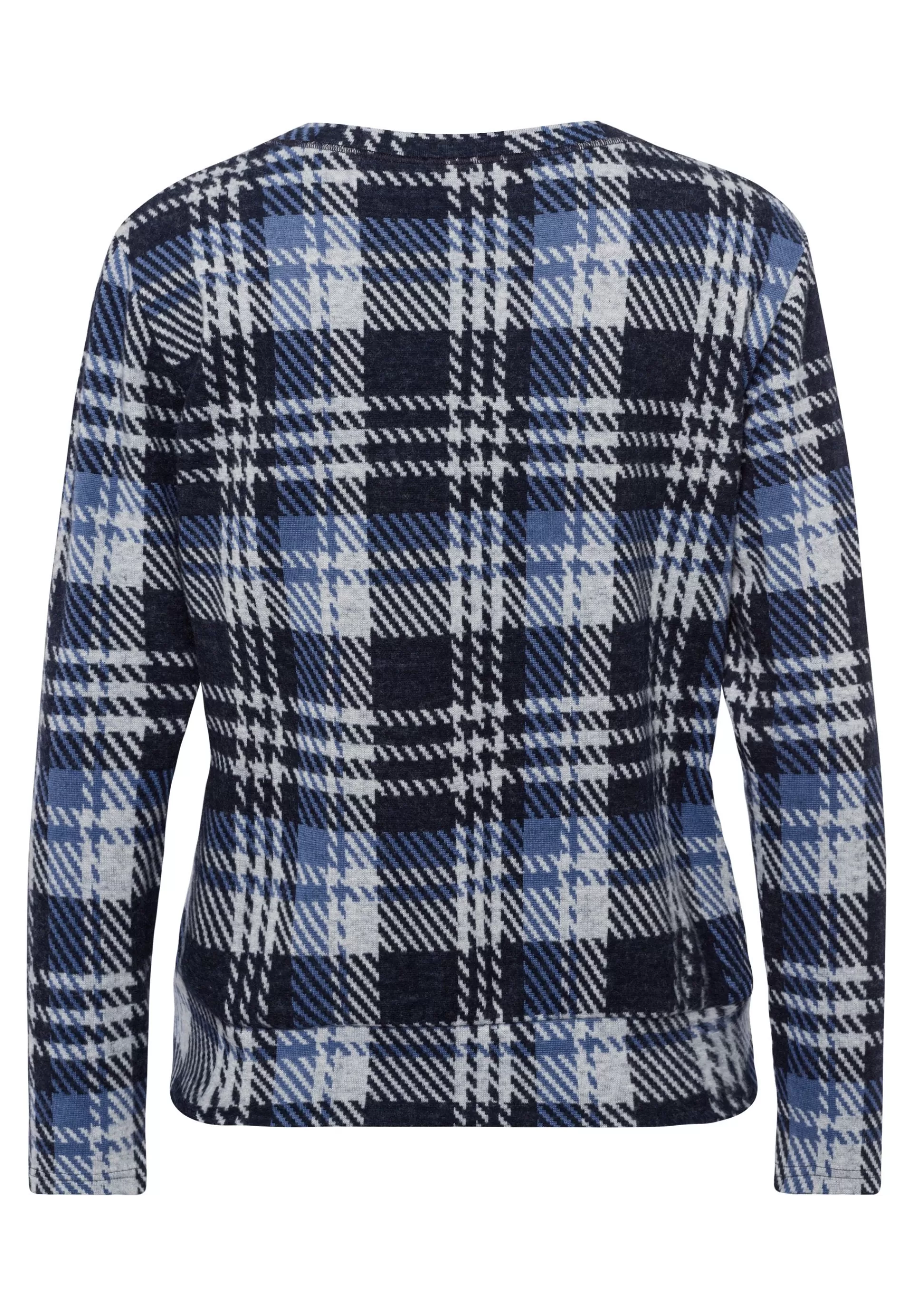 FRANK WALDER Pullover mit modischem Karo dustyblue Sale