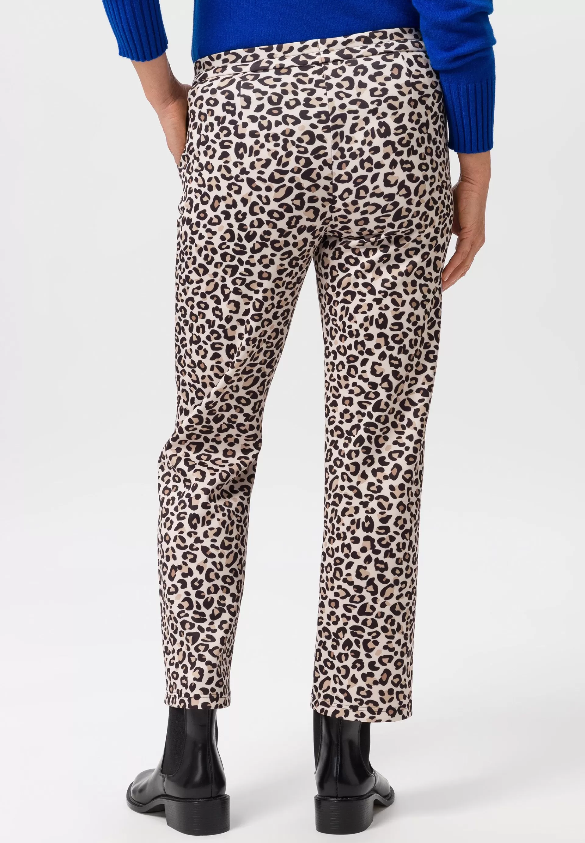 FRANK WALDER Schlupfhose MIA mit raffiniertem Animalprint schwarz Store