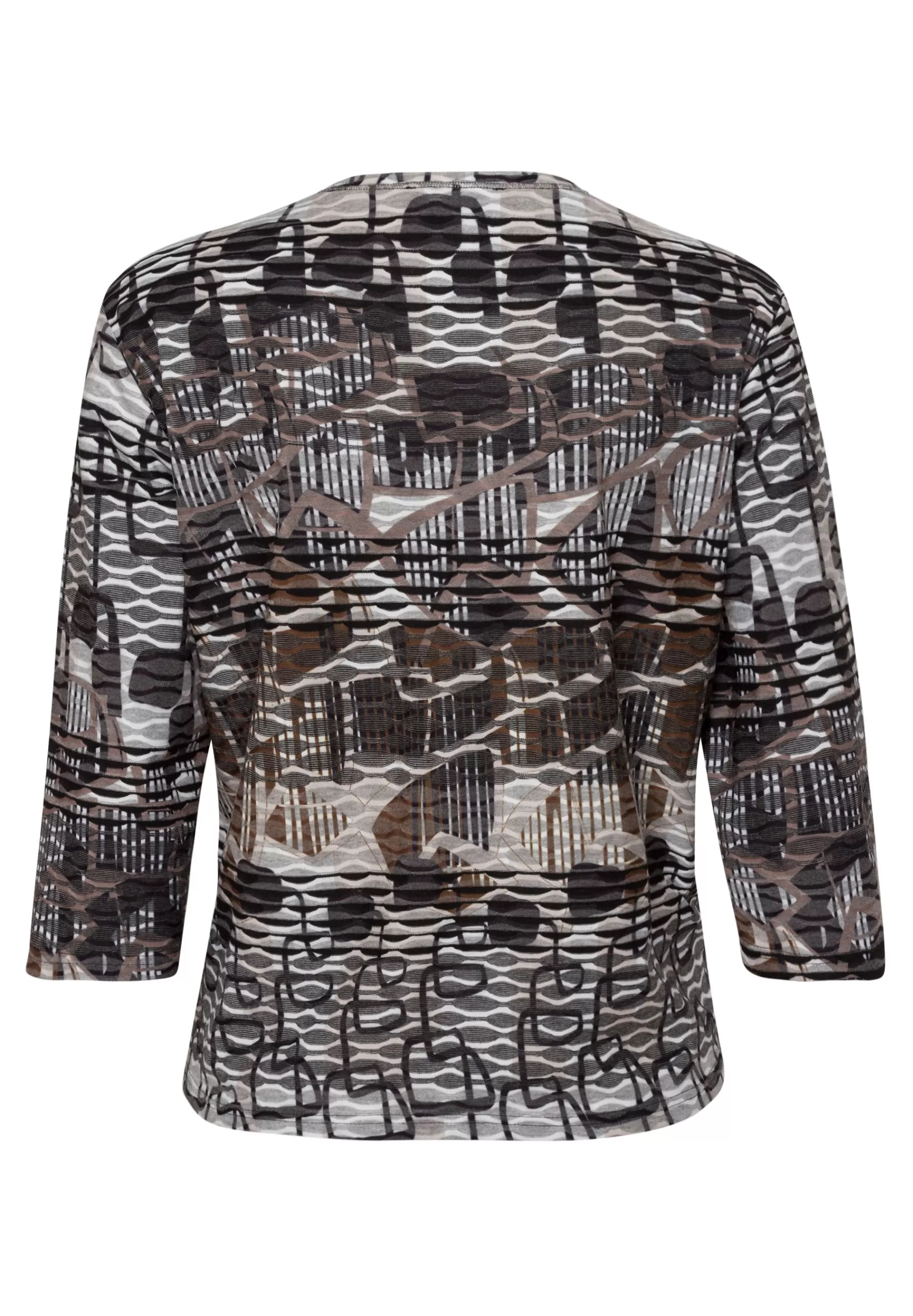 FRANK WALDER Shirt aus softem Materialmix schwarz Best Sale