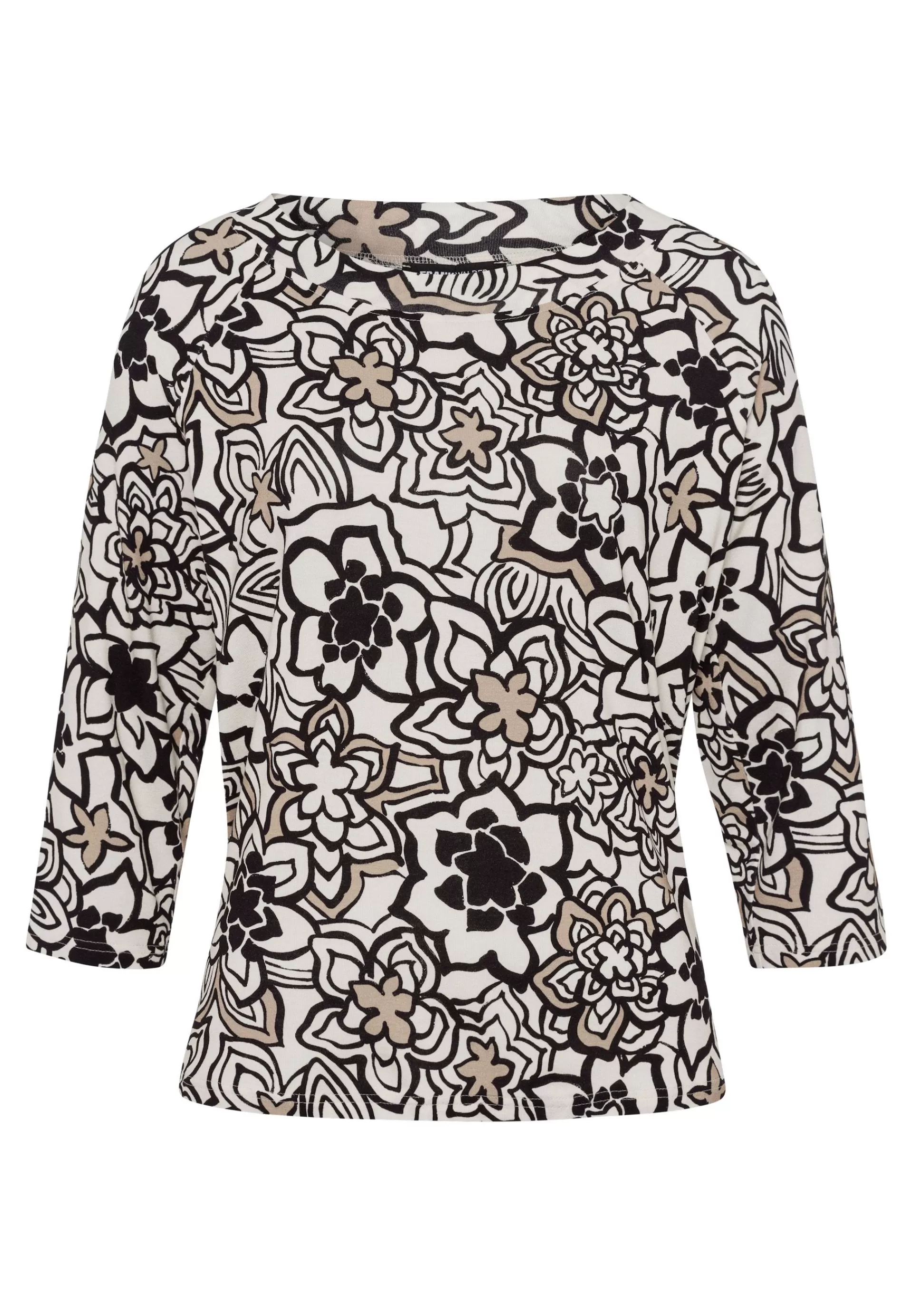 FRANK WALDER Shirt mit Animal-print mandel Flash Sale