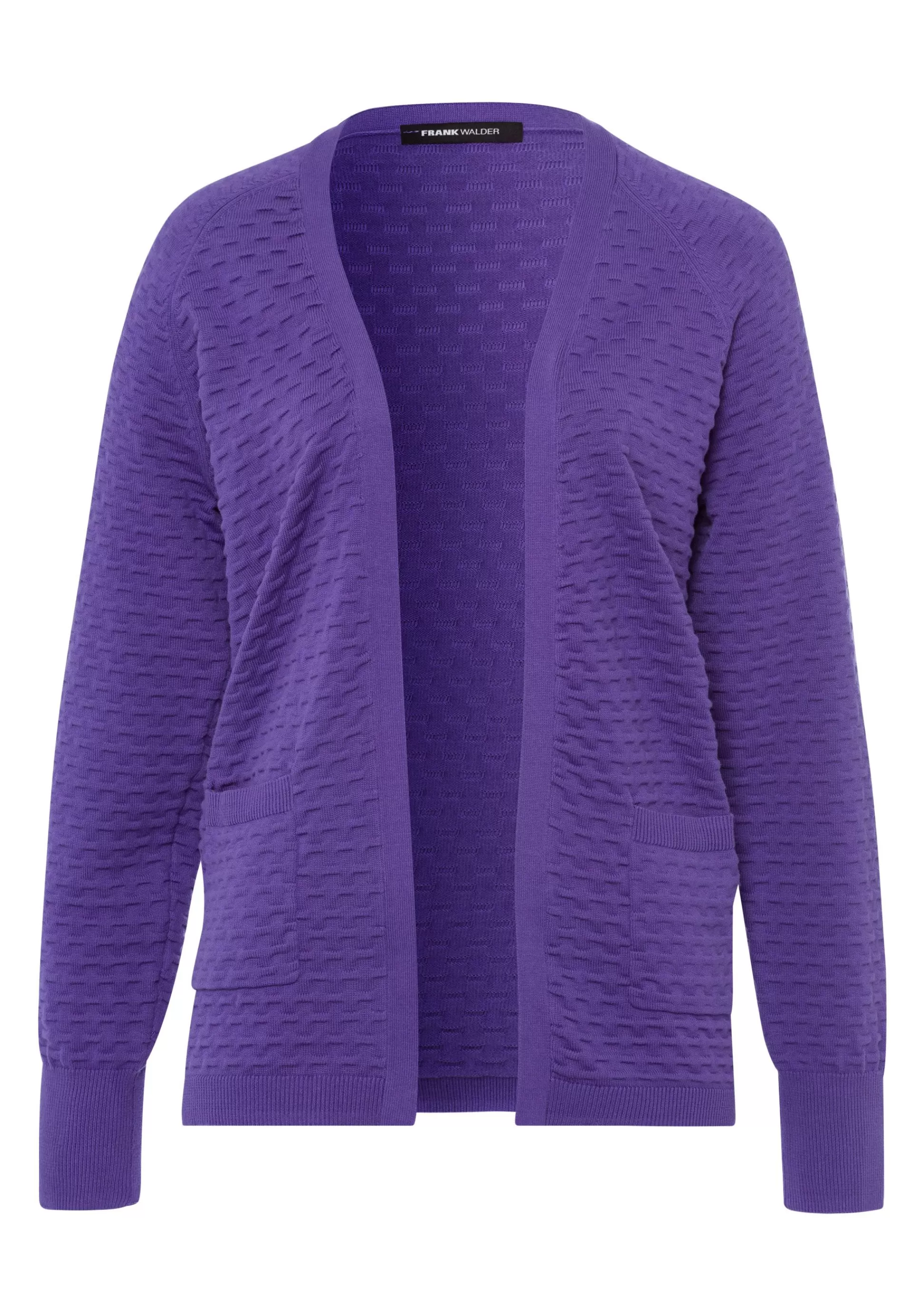 FRANK WALDER Strickjacke in figurschmeichelnder Passform deepviolet Store