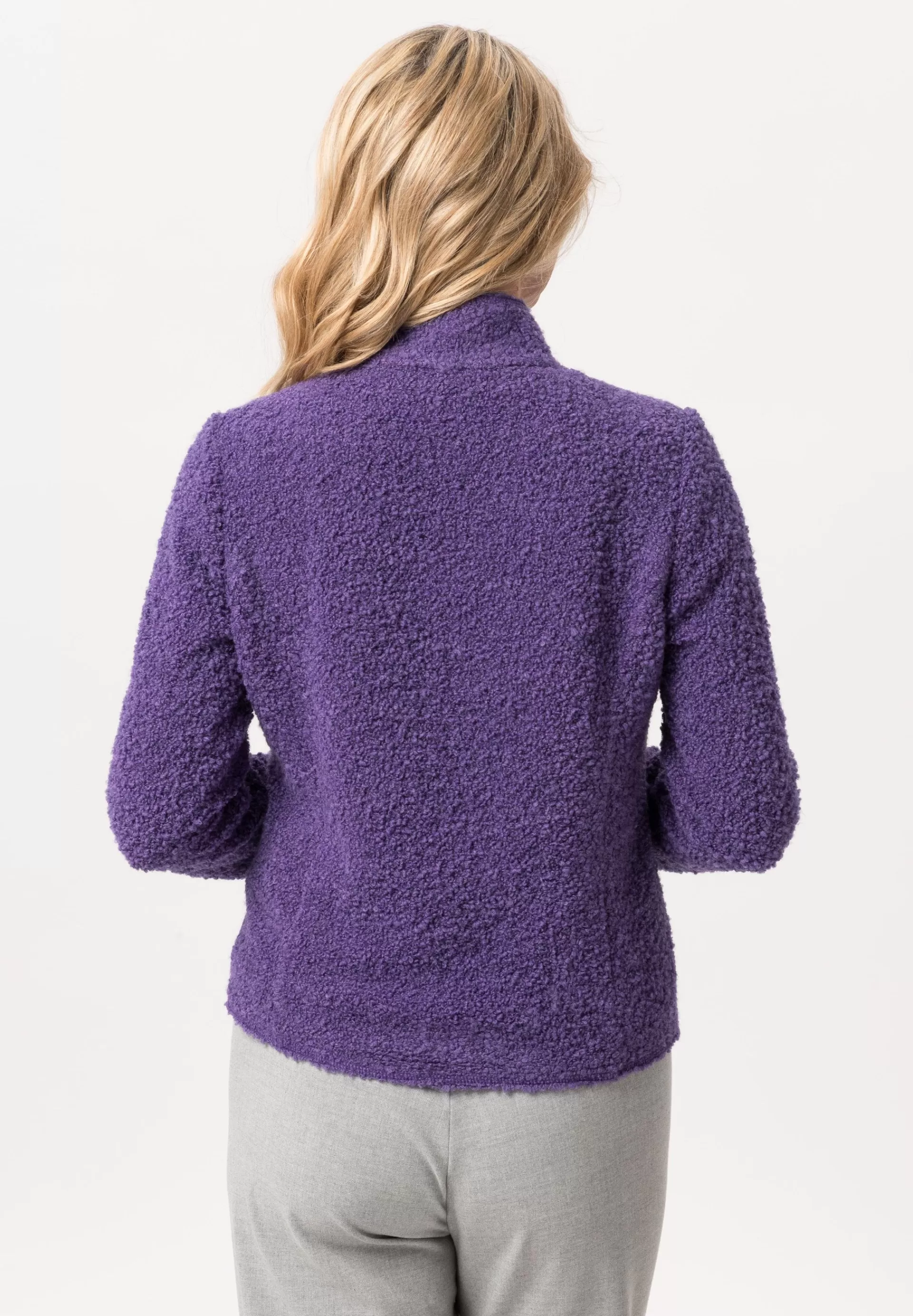 FRANK WALDER Strickjacke mit adretter Verarbeitung deepviolet Sale