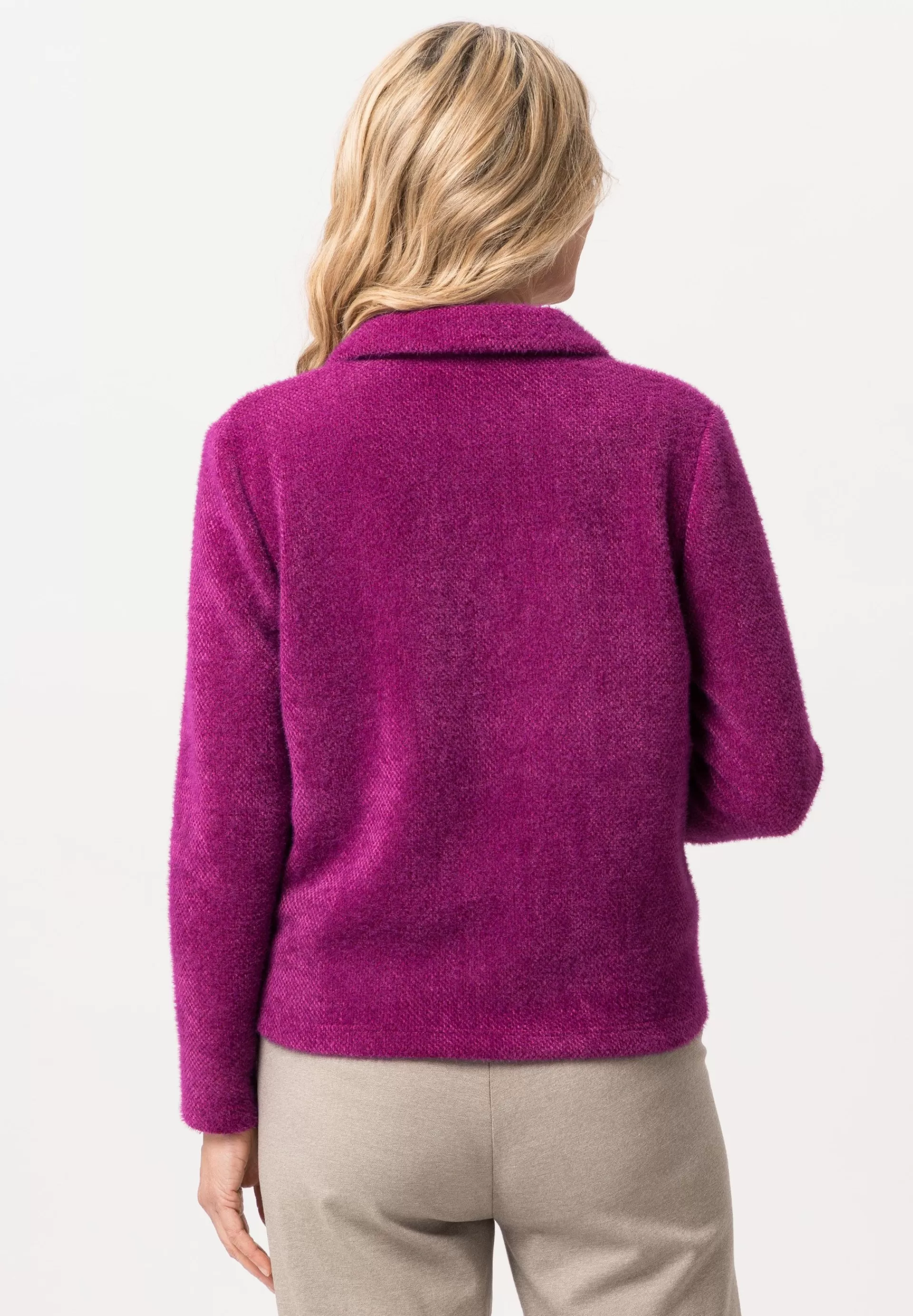 FRANK WALDER Strickjacke mit schmückendem Ripsband frenchfuchsia Flash Sale