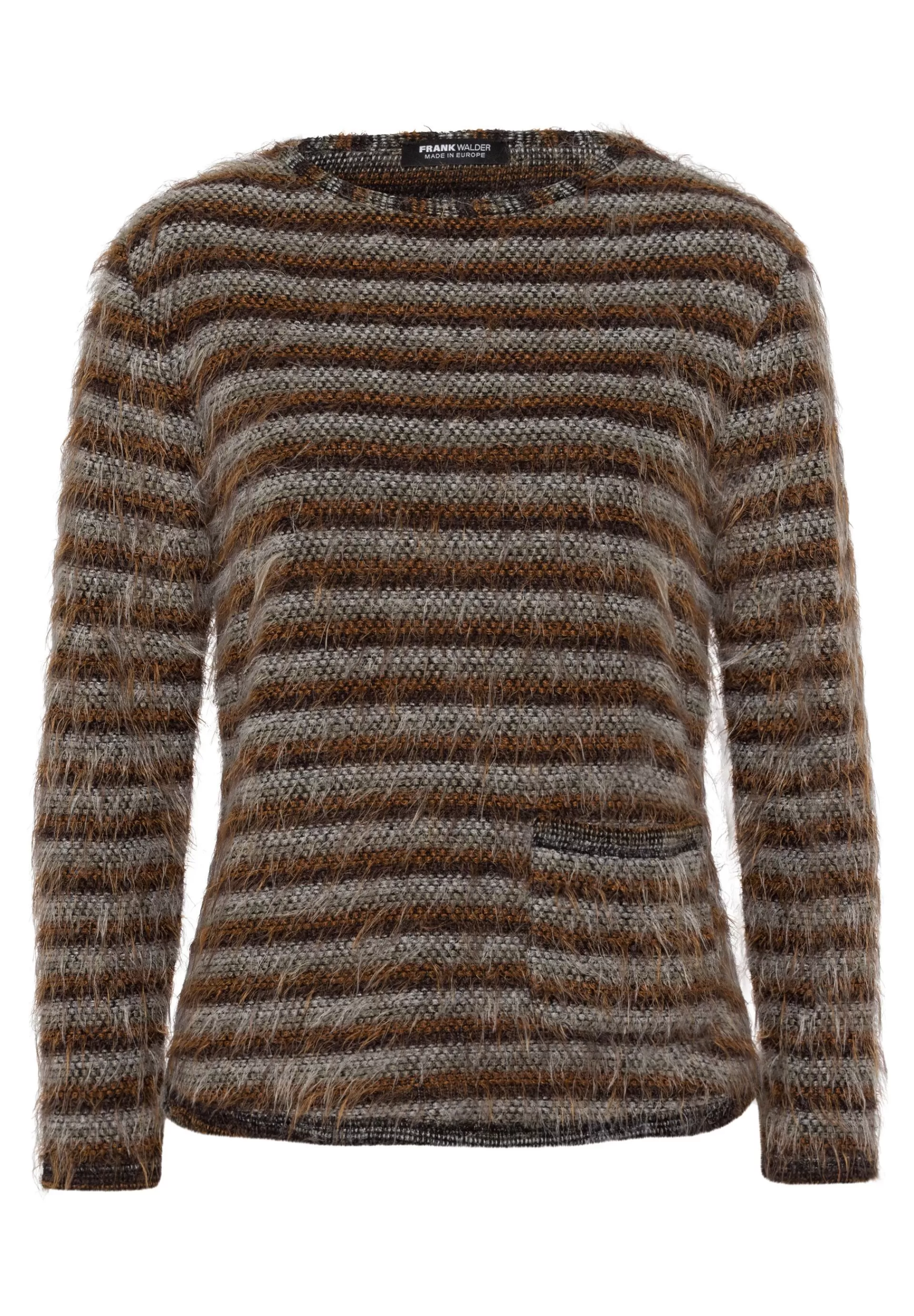 FRANK WALDER Strickpullover in flauschiger Optik marone Sale